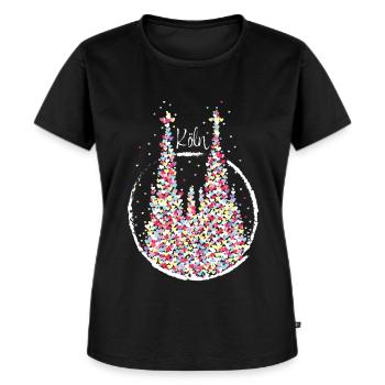 Kölner Dom Karneval Fasching Kölsch Kölle Cologne - Frauen Premium Bio T-Shirt - Schwarz - Vorne - Selfina (174cm)