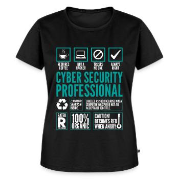 Cyber Security Professional Fakten Coding Hacker - Frauen Premium Bio T-Shirt - Schwarz - Vorne - Selfina (174cm)