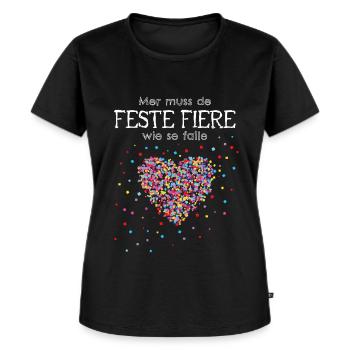 Konfetti Kölsch Karneval Fastelovend 5. Jahreszeit - Frauen Premium Bio T-Shirt - Schwarz - Vorne - Selfina (174cm)