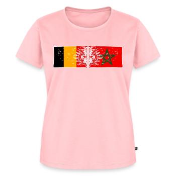 Morocco Belgium Moroccan Flag ey Belgian - Women's Premium Organic T-shirt - rose - Front - AI Model Female 172 dark (172cm)