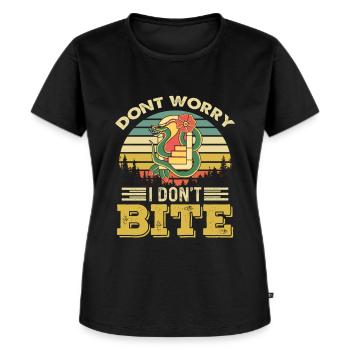 Serpents mordeurs serpents venimeux serpents venimeux - T-shirt Premium bio Femme - noir - Devant - Selfina (174cm)
