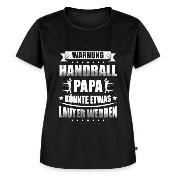 Handballspiel Handballerin Handball für einen - Frauen Premium Bio T-Shirt - Schwarz - Vorne - Selfina (174cm)