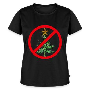 Anti Christmas Christmas tree Christmas muffle - Women's Premium Organic T-shirt - black - Front - Selfina (174cm)