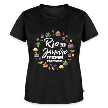 Rio Karneval Rio de Janeiro Feier in Brasilien - Frauen Premium Bio T-Shirt - Schwarz - Vorne - Selfina (174cm)