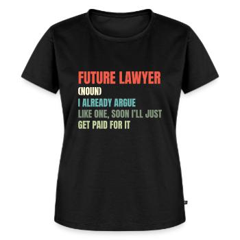 Avocat Profession d’avocat Profession Carrière - T-shirt Premium bio Femme - noir - Devant - Selfina (174cm)
