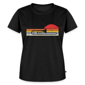 Posaune Musiker Blasmusik - Frauen Premium Bio T-Shirt - Schwarz - Vorne - Selfina (174cm)