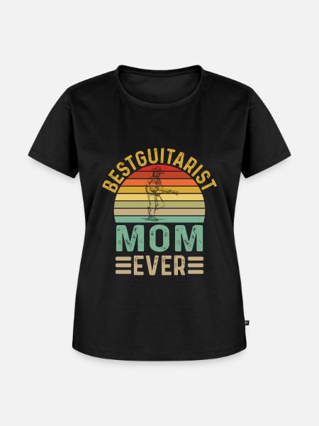 BEST GUITARIST MOM EVER - Frauen Premium Bio T-Shirt - Schwarz