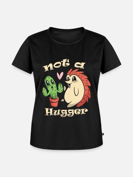 Kein Hugger-igel-flüsterer-stacheltier - Frauen Premium Bio T-Shirt - Schwarz