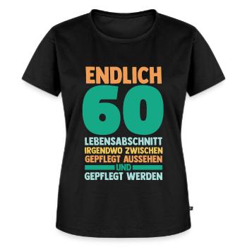 Sechszig Sechszehnter 60 Jahre Geburtstag - Frauen Premium Bio T-Shirt - Schwarz - Vorne - Selfina (174cm)