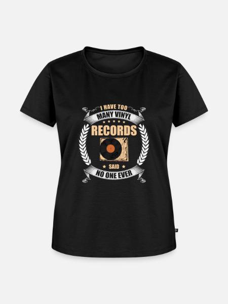 Schallplatte Audiophiler Musikliebhaber - Frauen Premium Bio T-Shirt - Schwarz