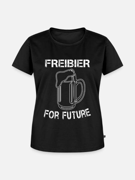 Freibier4future Bier - Frauen Premium Bio T-Shirt - Schwarz