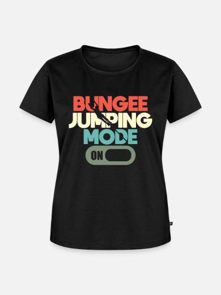 Bungee-jumping-modus Auf Bungee-jumper-adrenalin - Frauen Premium Bio T-Shirt - Schwarz