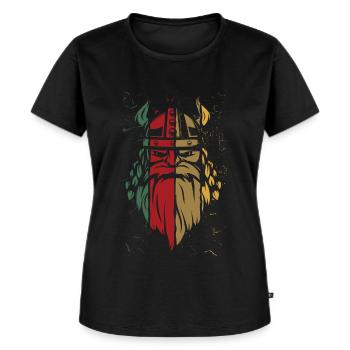 Vintage Viking - Frauen Premium Bio T-Shirt - Schwarz - Vorne - Selfina (174cm)