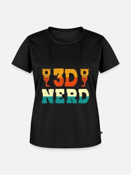 3d-nerd-3d-drucker-düse 3d-druck-liebhaber - Frauen Premium Bio T-Shirt - Schwarz