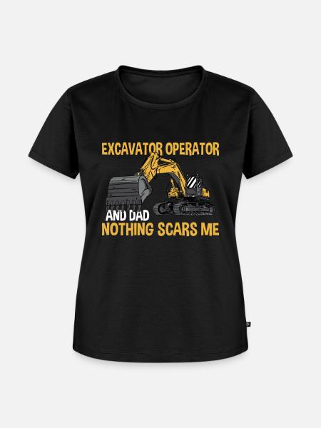 Baggerfahrer und Vater - Frauen Premium Bio T-Shirt - Schwarz