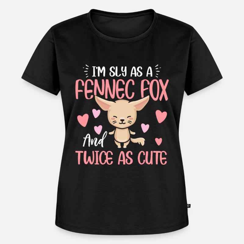 Fennec Foxes Smart Cute Fennec Fox - Women's Premium Organic T-shirt - black