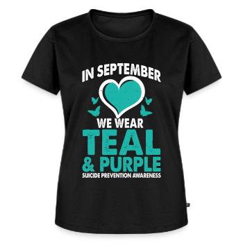 In September we carry the month of the - Women's Premium Organic T-shirt - black - Front - Selfina (174cm)