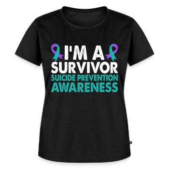 Suicide Prevention Awareness Month for - Women's Premium Organic T-shirt - black - Front - Selfina (174cm)