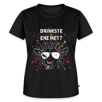 Drinkste ene met Echte Kölnerin Kölner Karneval - Frauen Premium Bio T-Shirt - Schwarz - Vorne - Selfina (174cm)