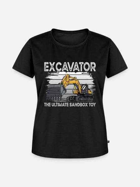 Bagger Sandkasten - Frauen Premium Bio T-Shirt - Schwarz
