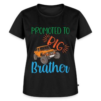 big brother, Befördert zum großen Bruder Geschenk - Frauen Premium Bio T-Shirt - Schwarz - Vorne - Selfina (174cm)