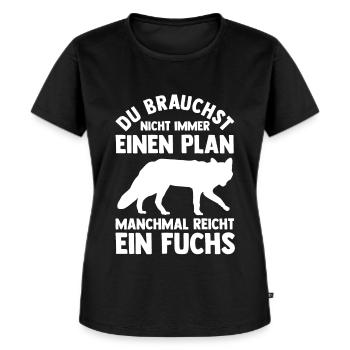 Fuchs - Frauen Premium Bio T-Shirt - Schwarz - Vorne - Selfina (174cm)