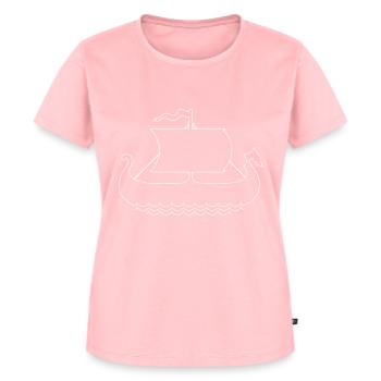 Wikinger Boot Langboot Wikingerboot Mittelalter - Frauen Premium Bio T-Shirt - Rosa - Vorne - AI Model Female 172 dark (172cm)