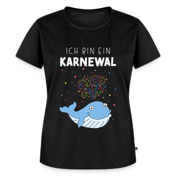Ich bin ein Karnewal Karneval Kostümersatz - Frauen Premium Bio T-Shirt - Schwarz - Vorne - Selfina (174cm)