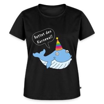 Karneval Fasching Konfetti Karnewal Rosenmontag - Frauen Premium Bio T-Shirt - Schwarz - Vorne - Selfina (174cm)