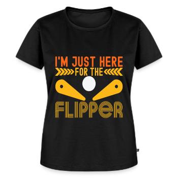 Pinball Flipper - Frauen Premium Bio T-Shirt - Schwarz - Vorne - Selfina (174cm)