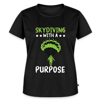 Paratroopers Skydiving Skydiving - Women's Premium Organic T-shirt - black - Front - Selfina (174cm)