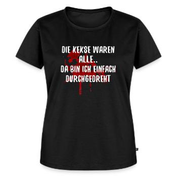 Die Kekse waren alle Lustige Sprüche - Frauen Premium Bio T-Shirt - Schwarz - Vorne - Selfina (174cm)