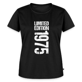 1975 Limited Edition Jahrgang 1975 Geburtstag  - Frauen Premium Bio T-Shirt - Schwarz - Vorne - Selfina (174cm)