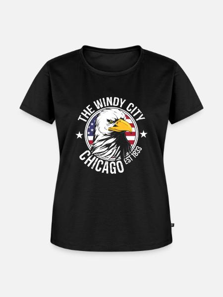 Chicago - Frauen Premium Bio T-Shirt - Schwarz