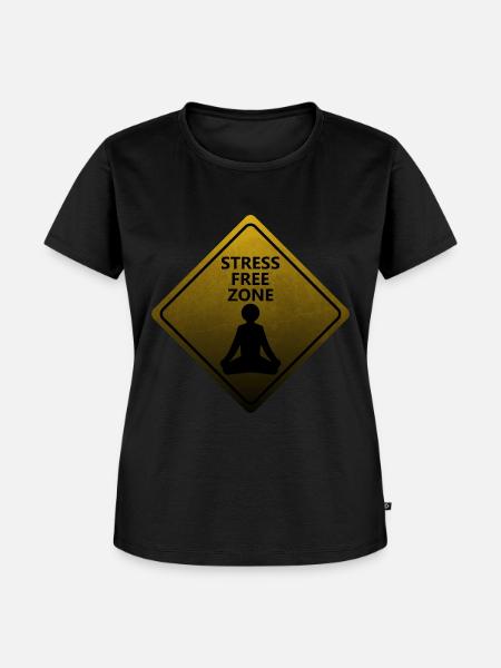Stressfreie Zone - Frauen Premium Bio T-Shirt - Schwarz