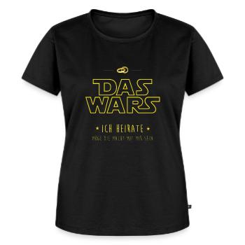 Das Wars Ich heirate - Möge die Macht mit mir sein - Frauen Premium Bio T-Shirt - Schwarz - Vorne - Selfina (174cm)