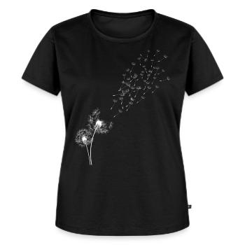Pusteblume Knäuelgras - Frauen Premium Bio T-Shirt - Schwarz - Vorne - Selfina (174cm)