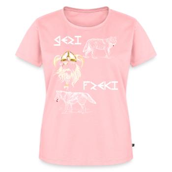 Odin avec Geri et Freki Vikings - T-shirt Premium bio Femme - rose - Devant - AI Model Female 172 dark (172cm)