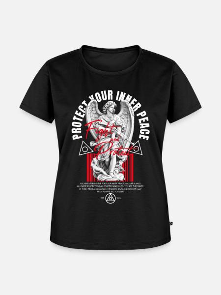 Protect your inner peace - Frauen Premium Bio T-Shirt - Schwarz