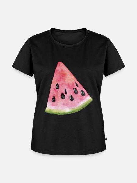 Wassermelone Melone - Frauen Premium Bio T-Shirt - Schwarz