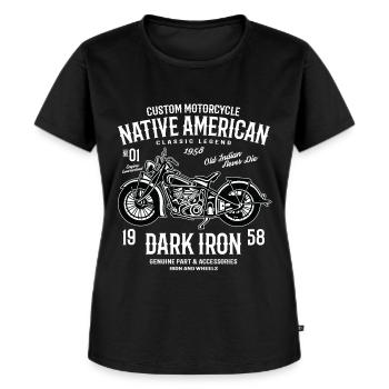 Mørkt strygejern 2 - Premium økologisk T-shirt til kvinder - sort - Foran - Selfina (174cm)