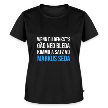 Markus Söder - Frauen Premium Bio T-Shirt - Schwarz - Vorne - Selfina (174cm)
