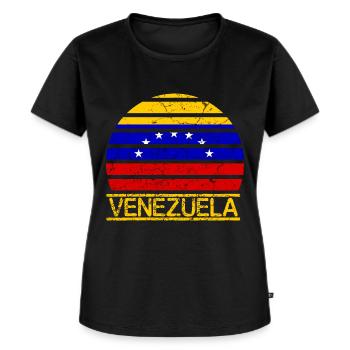 Venezuela Flag - Women's Premium Organic T-shirt - black - Front - Selfina (174cm)