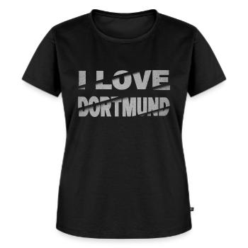 Dortmund Allemagne City Font Skyline J’adore - T-shirt Premium bio Femme - noir - Devant - Selfina (174cm)