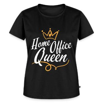 Team Homeoffice Queen - Digitale Video Heimarbeit - Frauen Premium Bio T-Shirt - Schwarz - Vorne - Selfina (174cm)