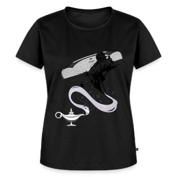 Magic Lampe Gleitschirmflug - Frauen Premium Bio T-Shirt - Schwarz - Vorne - Selfina (174cm)