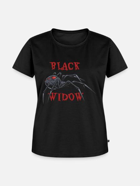 Schwarze Witwe Spinne - Frauen Premium Bio T-Shirt - Schwarz
