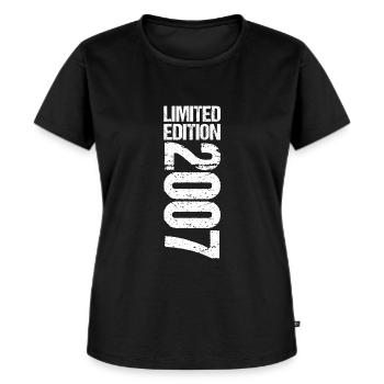 18. Geburtstag Limited Edition 2007 Jahrgang 2007 - Frauen Premium Bio T-Shirt - Schwarz - Vorne - Selfina (174cm)