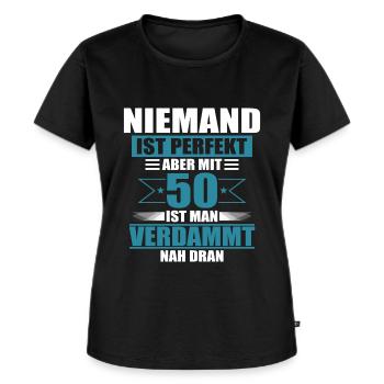 50th birthday 50 years gift - Women's Premium Organic T-shirt - black - Front - Selfina (174cm)