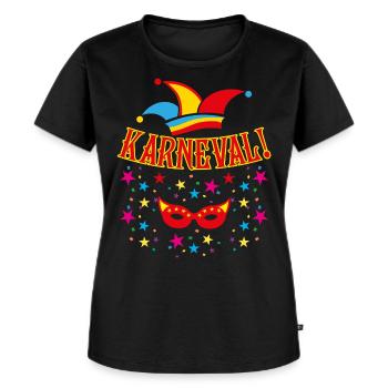 09 Karneval - Frauen Premium Bio T-Shirt - Schwarz - Vorne - Selfina (174cm)